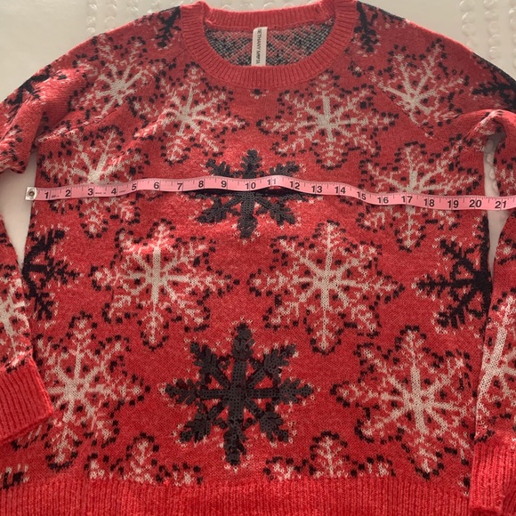 Bethany Mota Red Snowflake Christmas Sweater - Picture 3 of 5
